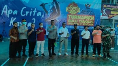 Pemuda Peduli Nias (PPN) menggelar turnamen bulu tangkis ganda putra Onogauko Cup, Minggu 23 Januari 2022.