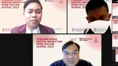 Universitas Telkom berbagi pengetahuan kepada para guru di SMK Telkom 2 Medan pada rangkaian kegiatan pengabdian masyarakat bertajuk “Konteks Digital Marketing“