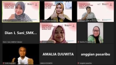 Universitas Telkom menggelar program pengabdian kepada masyarakat (Abdimas) berupa pelatihan pemasaran digital untuk para guru SMK Telkom 1 Medan, Jumat 18 Maret 2022.