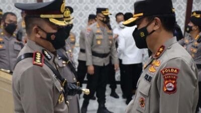 Komisaris Besar (Kombes) Adi Nugroho kini resmi memangku jabatan sebagai Kapolres Kota Serang, Rabu 11 Mei 2022.