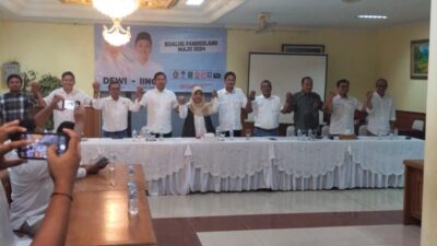 Partai koalisi Pandeglang Maju mendeklarasikan Rd Dewi Setiani - Iing Andri Supriadi sebagai bakal calon bupati dan wakil bupati pada Pilkada Pandeglang 2024, Rabu, 7 Agustus 2024.