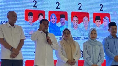 Partai Gerindra menggelar konsolidasi di DPD Gerindra Provinsi Banten untuk mendukung pasangan calon Bupati-Wakil Bupati Tangerang, Maesyal Rasyid dan Intan Nurul Hikmah (MADANI).