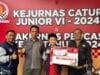 Edson Maxy Wiryanto, atlet catur muda dari Kabupaten Tangerang, meraih medali perak di Kejuaraan Nasional Catur Junior 2024 dengan 7,5 poin. Dalam 9 babak pertandingan, Edson menunjukkan kemampuan luar biasa dengan 6 kemenangan dan 3 remis. Pelatih dan ketua Percasi mengapresiasi prestasinya yang menginspirasi atlet junior lainnya untuk berprestasi di tingkat nasional