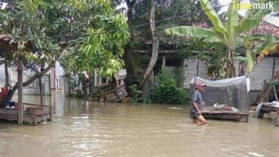 Banjir melanda Sepatan dan Gunung Kaler, Tangerang, merendam pemukiman dan lahan pertanian akibat hujan deras dan drainase kecil.