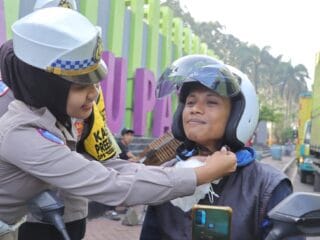 Polresta Tangerang gelar kampanye keselamatan lalu lintas untuk tingkatkan kesadaran masyarakat menjelang Ramadhan dan Idul Fitri.