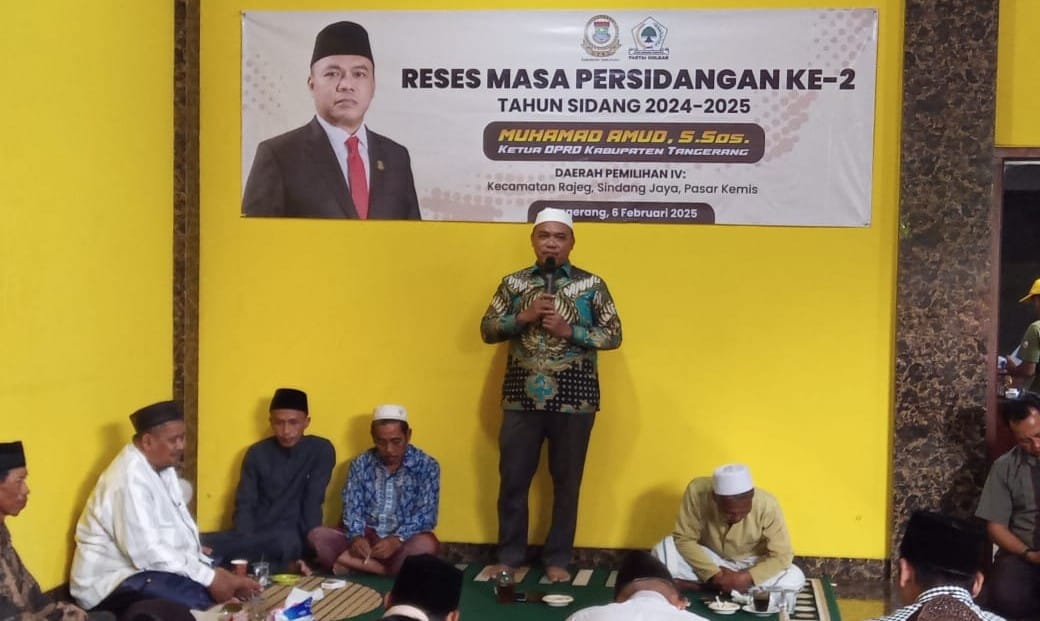 Ketua DPRD Tangerang, Muhamad Amud, adakan reses di Sukatani, serap aspirasi warga terkait pembangunan infrastruktur dan sarana ibadah.
