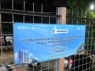 Uji coba akses baru di Stasiun Tanjung Barat oleh KAI untuk tingkatkan konektivitas transportasi bagi penghuni Apartemen Samesta Mahata.