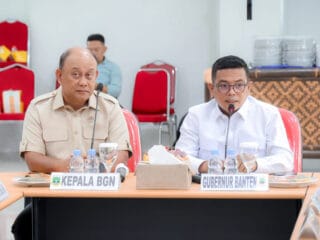 Rapat di Banten membahas dukungan tanah untuk SPPG dan penandatanganan MoU untuk Program Makan Bergizi Gratis.