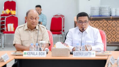 Rapat di Banten membahas dukungan tanah untuk SPPG dan penandatanganan MoU untuk Program Makan Bergizi Gratis.