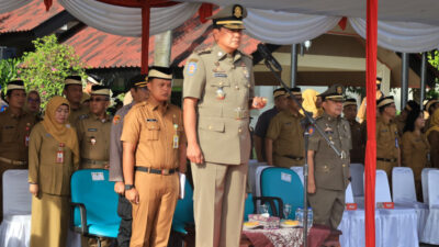 Bupati Tangerang, Moch. Maesyal Rasyid, mengajak jajaran Satpol PP, Satlinmas, dan Pemadam Kebakaran untuk meningkatkan pengabdian.