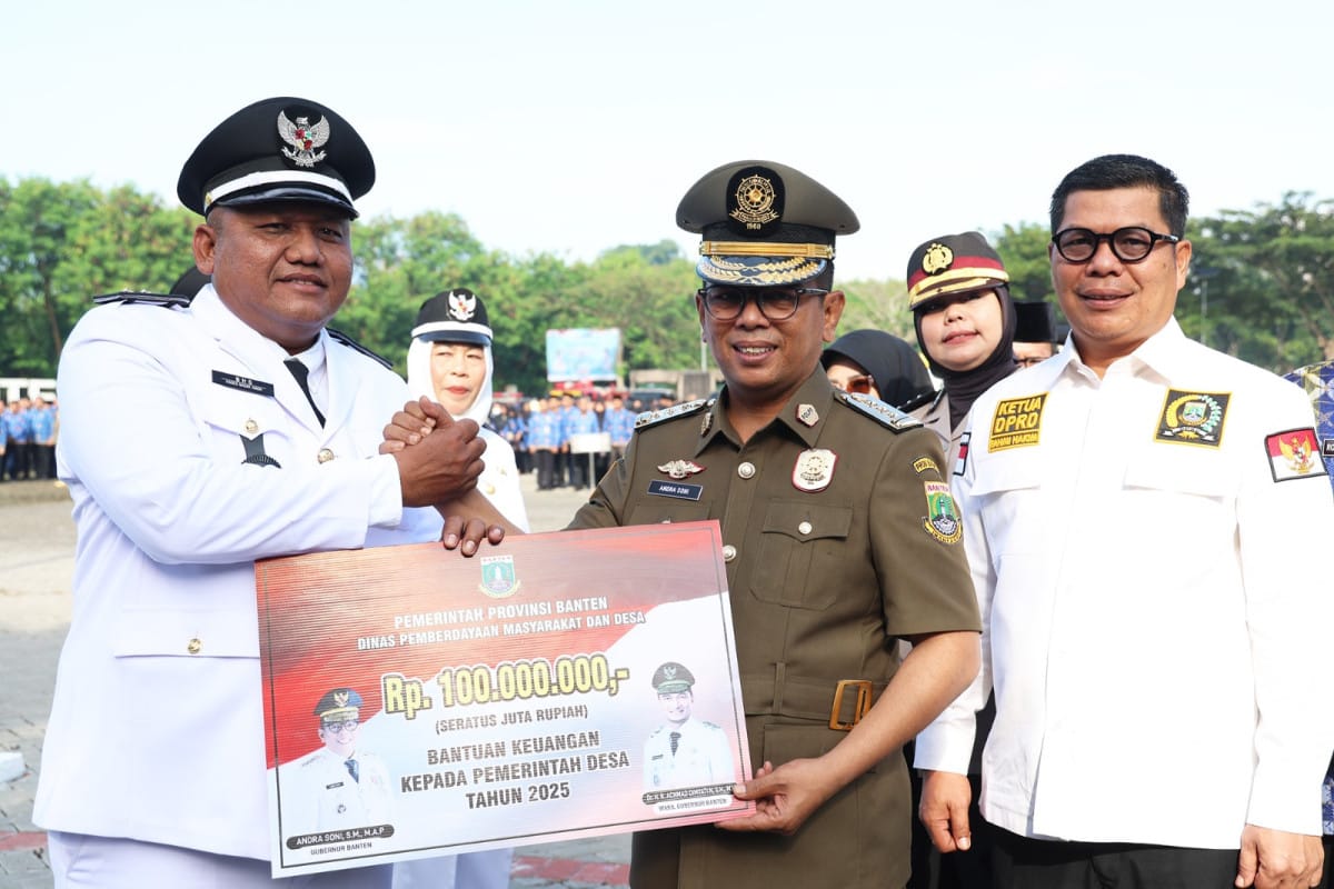 Gubernur Banten, Andra Soni, meluncurkan program Bantuan Keuangan Desa 2025 dengan anggaran Rp123,8 miliar untuk 1.238 desa.