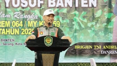 Dimyati Natakusumah tekankan pentingnya strategi catur saat buka turnamen HUT ke-59 Korem 064/MY di Serang.