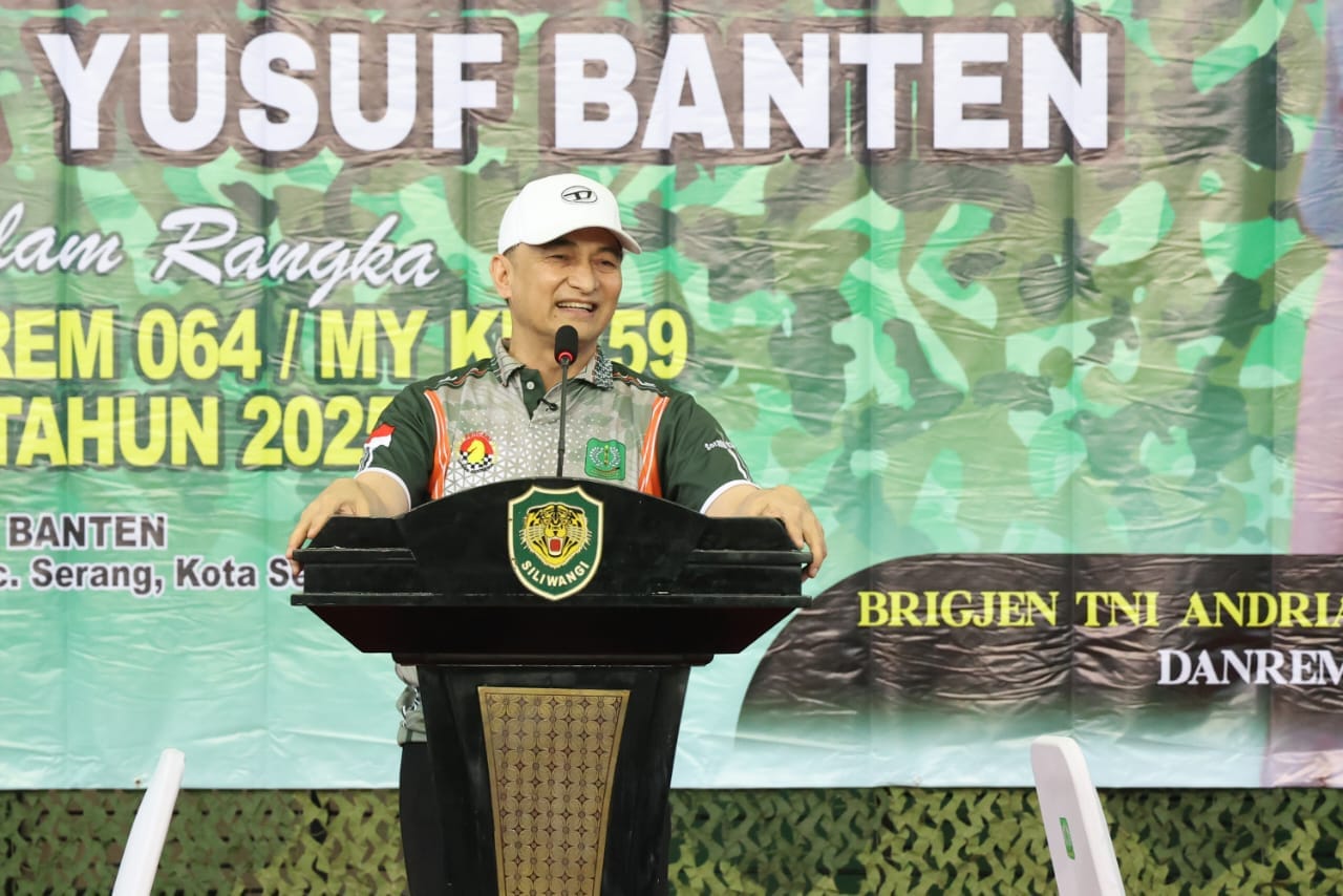 Dimyati Natakusumah tekankan pentingnya strategi catur saat buka turnamen HUT ke-59 Korem 064/MY di Serang.