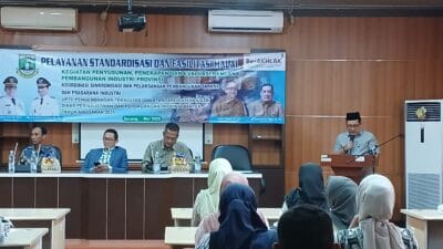 UPTD BPTSI Banten melaksanakan kegiatan sosialisasi standarisasi dan fasilitasi pangan sertifikasi halal bagi IKM se-Provinsi Banten.