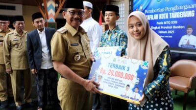 Kafilah Kota Tangerang meraih posisi tiga besar di MTQ XXII Provinsi Banten 2025, mendapatkan apresiasi dari Wali Kota H. Sachrudin.