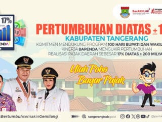 Kabupaten Tangerang mencatat pertumbuhan penerimaan pajak daerah sebesar 17% hingga Mei 2025, menjelang akhir program 100 hari kerja.