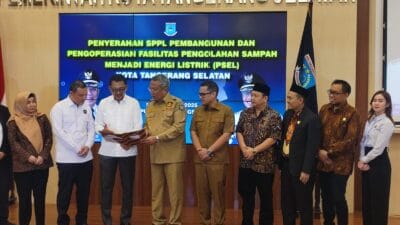 Tangerang Selatan dan PT Indoplas-CNTY luncurkan proyek PSEL senilai 2,65 triliun rupiah untuk mengubah sampah menjadi energi.