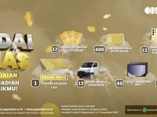 Dukungan Kanwil IX Jakarta 2 untuk Badai Emas Pegadaian 2025 dengan hadiah spesial bagi nasabah setia. Ikuti undian sekarang