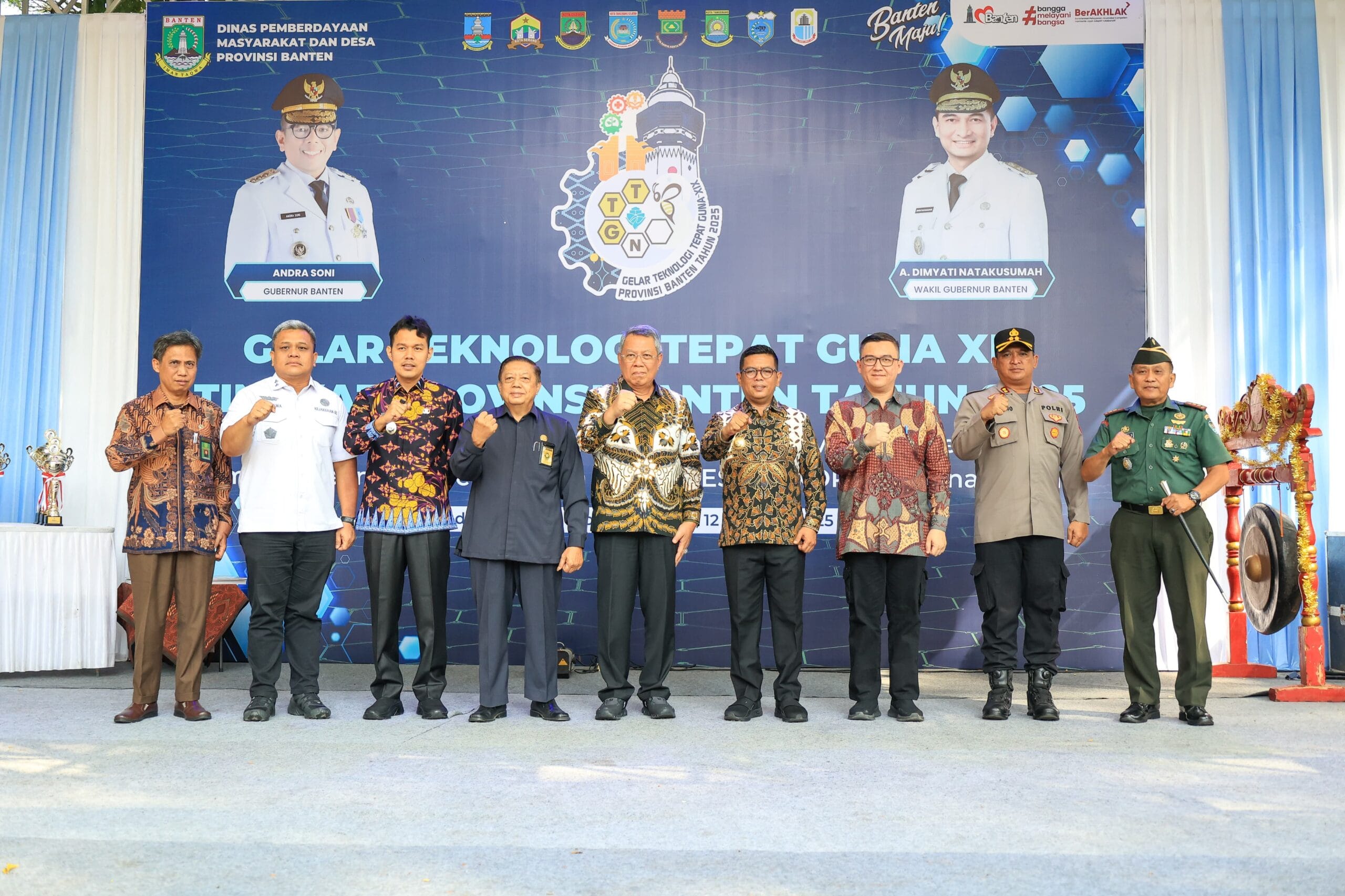 Gubernur Andra Soni membuka Gelar Teknologi Tepat Guna (TTG) 2025 di Serang. Ajang ini dorong inovasi lokal berbasis kebutuhan masyarakat.