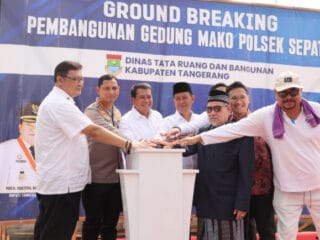 Bupati Tangerang, Moch. Maesyal Rasyid, meresmikan pembangunan Gedung Mako Polsek Sepatan pada 13 Juni 2025