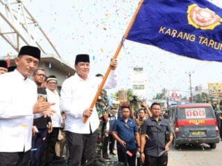 Bupati Tangerang, Moch Maesyal Rasyid, membuka Festival Tabuh Bedug Ke-34 di Kecamatan Teluknaga pada 8 Juni 2025