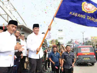 Bupati Tangerang, Moch Maesyal Rasyid, membuka Festival Tabuh Bedug Ke-34 di Kecamatan Teluknaga pada 8 Juni 2025