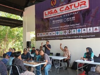 Liga Catur Percasi Kabupaten Tangerang Putaran Keempat digelar meriah bertepatan dengan Hari Catur Internasional di Solear.