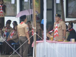 Camat Cisoka Pimpin Upacara Hari Pramuka ke-64 di Bumi Perkemahan Cisoka