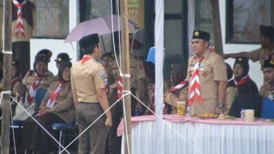 Upacara Hari Pramuka ke-64 di Cisoka resmi dibuka, dirangkai dengan Gladian Pimpinan Regu 2025 serta kegiatan edukatif Pramuka.