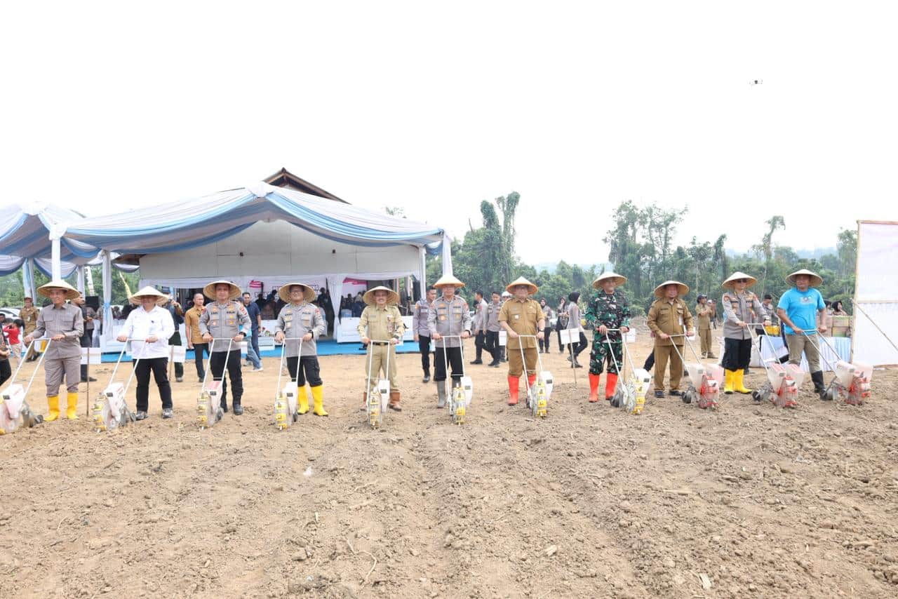 Polda Banten tanam jagung serentak 724 hektar di Lebak guna perkuat ketahanan pangan nasional dan optimalkan lahan produktif.