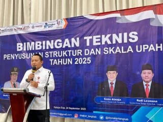 Disnaker Kabupaten Tangerang gelar Bimtek penyusunan struktur dan skala upah guna wujudkan sistem pengupahan adil dan transparan.