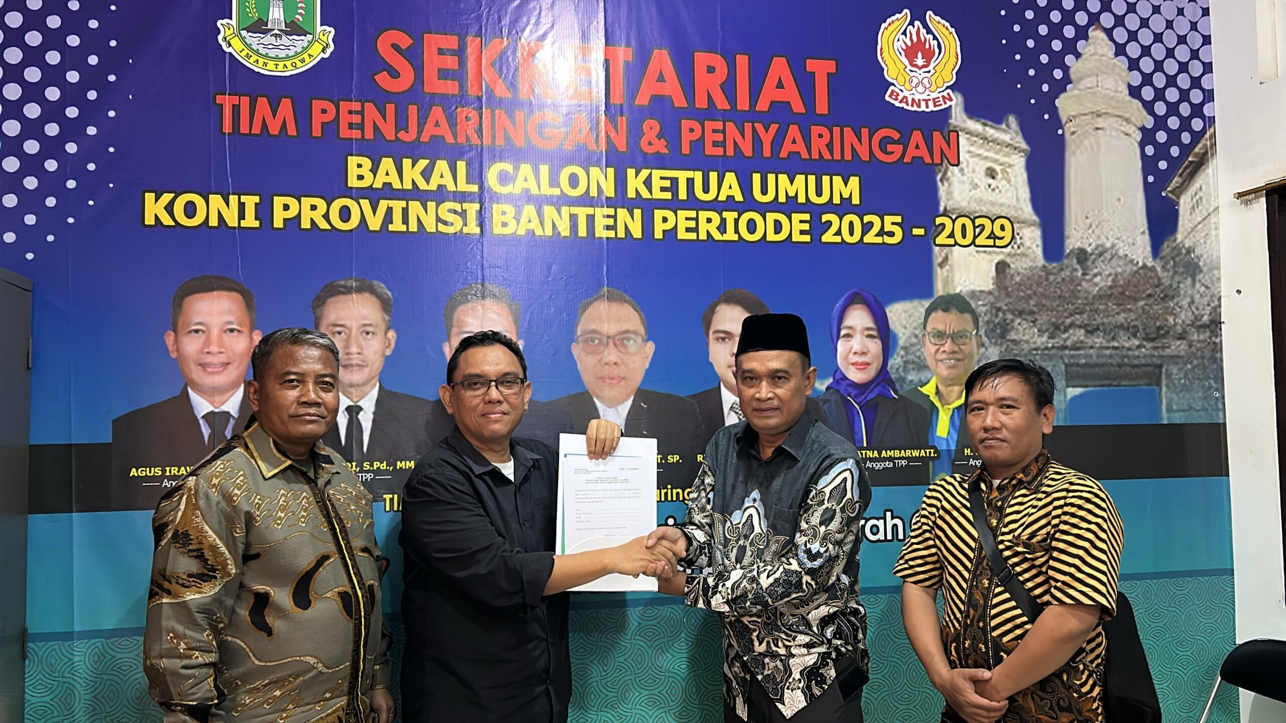 Abdul Salim Salam resmi daftar sebagai Balon Ketua KONI Banten 2025–2029 dengan dukungan kuat Pengprov cabang olahraga.