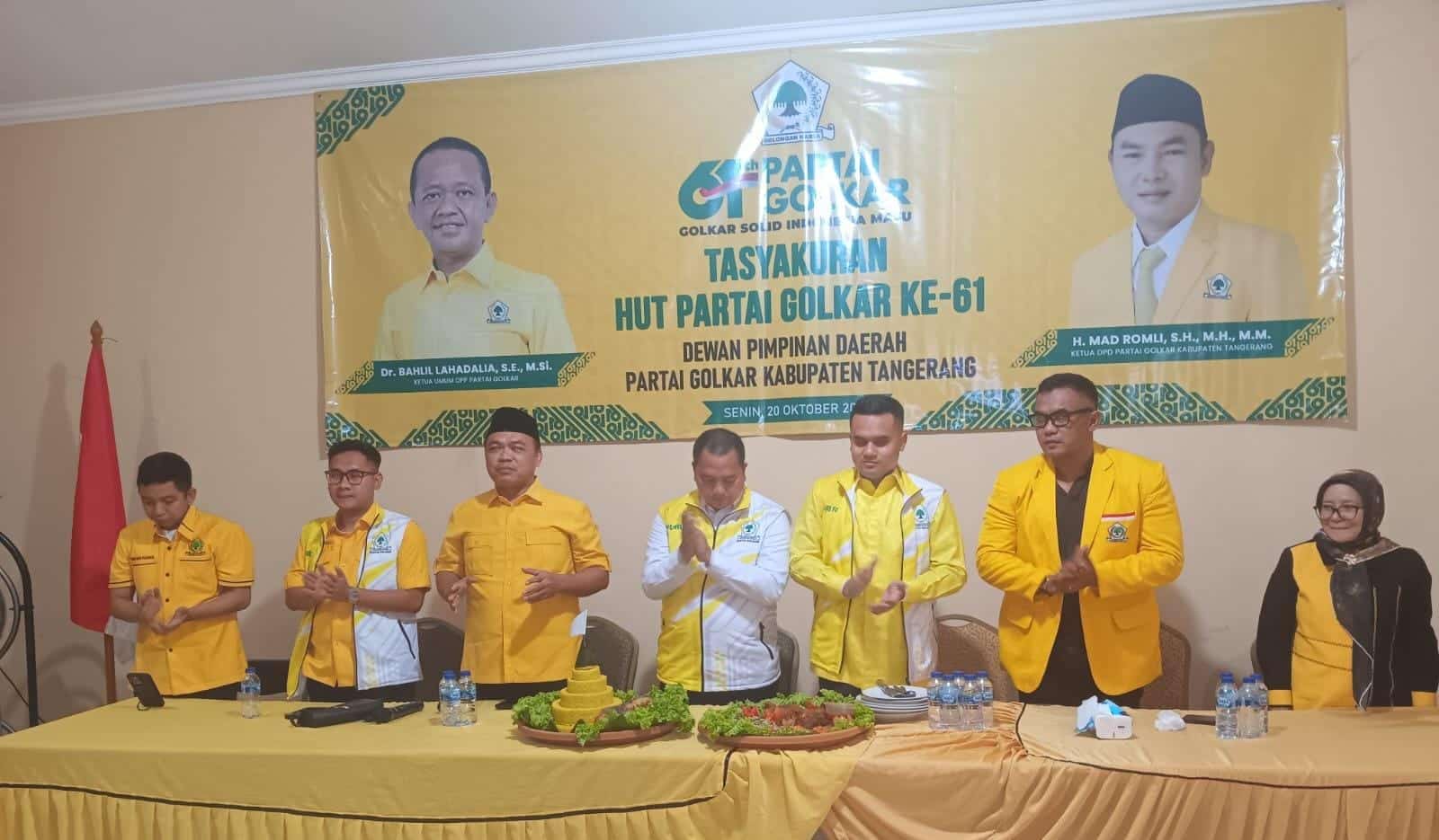 DPD Golkar Kabupaten Tangerang rayakan HUT ke-61 dengan bakti sosial, santunan yatim, dan kegiatan kemanusiaan.