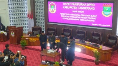 DPRD dan Pemkab Tangerang sahkan Perda Keolahragaan untuk perkuat pembinaan atlet, pengembangan sarana, dan kepastian hukum olahraga.