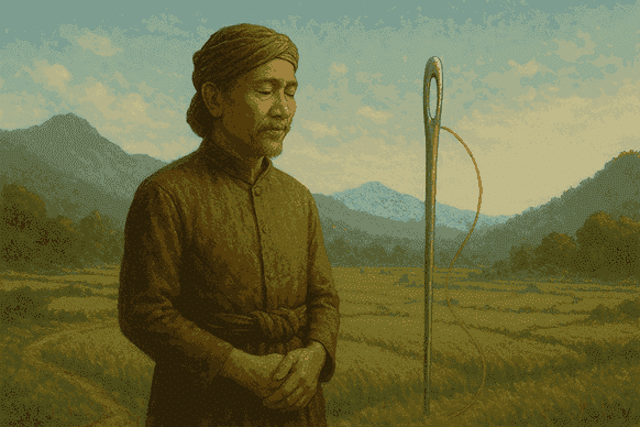 Peribahasa Sunda “Sina logor dina liang jarum, ulah sereg dina buana” mengajarkan keluwesan dan kebijaksanaan dalam hidup.