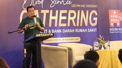 Bupati Tangerang hadiri Blood Service UDD PMI, tekankan layanan IGD cepat, sinergi rumah sakit, dan upaya menjaga ketersediaan stok darah.