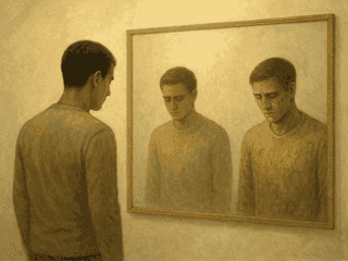 Puisi reflektif tentang cara memandang sesama sebagai cermin diri, mengajak kembali pada kerendahan hati dan kesadaran spiritual.