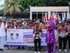 Api semangat PORKAB VI Kabupaten Tangerang resmi berkobar di Kresek, disambut meriah warga dan simbol persatuan antar kecamatan.