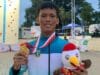 Rama Adimangku, siswa SMKN 7 Tangerang, persembahkan emas untuk Banten di Popnas XVII Jakarta cabang panjat tebing.