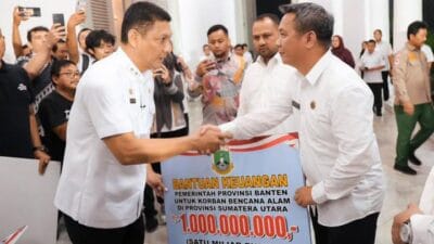 Pemprov Banten salurkan Rp3 miliar dan logistik untuk Sumbar, Sumut, dan Aceh sebagai wujud solidaritas dan dukungan kemanusiaan.
