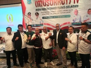 Hamka Mundur, Mahludin Menang Aklamasi di Musorkot KONI Tangsel