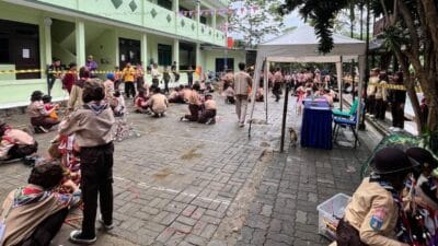 Junior Scout Festival di Ponpes Daar el-Huda Tangerang tanamkan nilai jujur, disiplin, dan sportif pada pelajar SD.