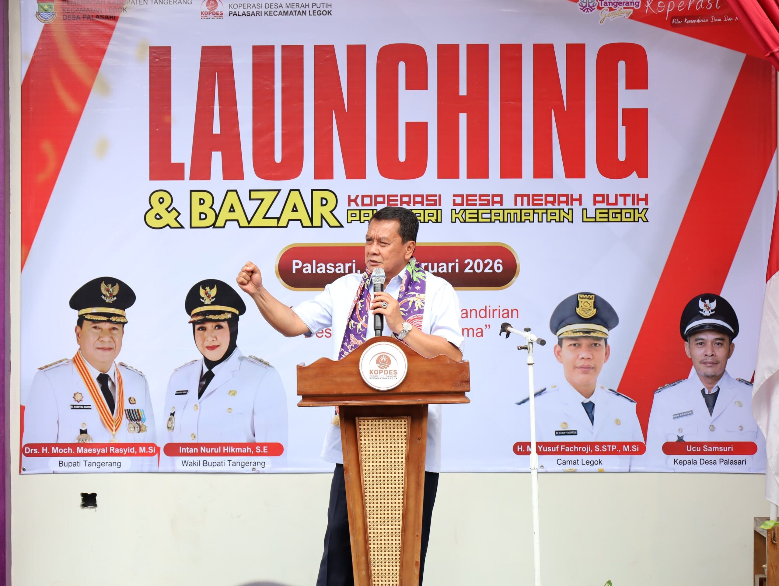 Bupati Tangerang resmikan operasional KDMP Palasari di Legok. Koperasi layani sembako, LPG 3 kg, dan dorong ekonomi desa.