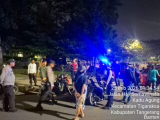 Balap Lari Dini Hari di Alun-Alun Tigaraksa Dibubarkan Polisi
