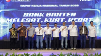 Andra Soni optimistis Bank Banten melesat di 2026. Kinerja, laba, RKUD, QRIS, dan Jawara Mobile terus diperkuat.