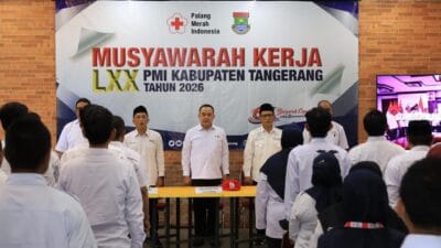 Muker ke-70 PMI Kabupaten Tangerang menegaskan fokus 2026: peningkatan layanan kemanusiaan, Volunteer Park Solear, UTD & SiDoni.