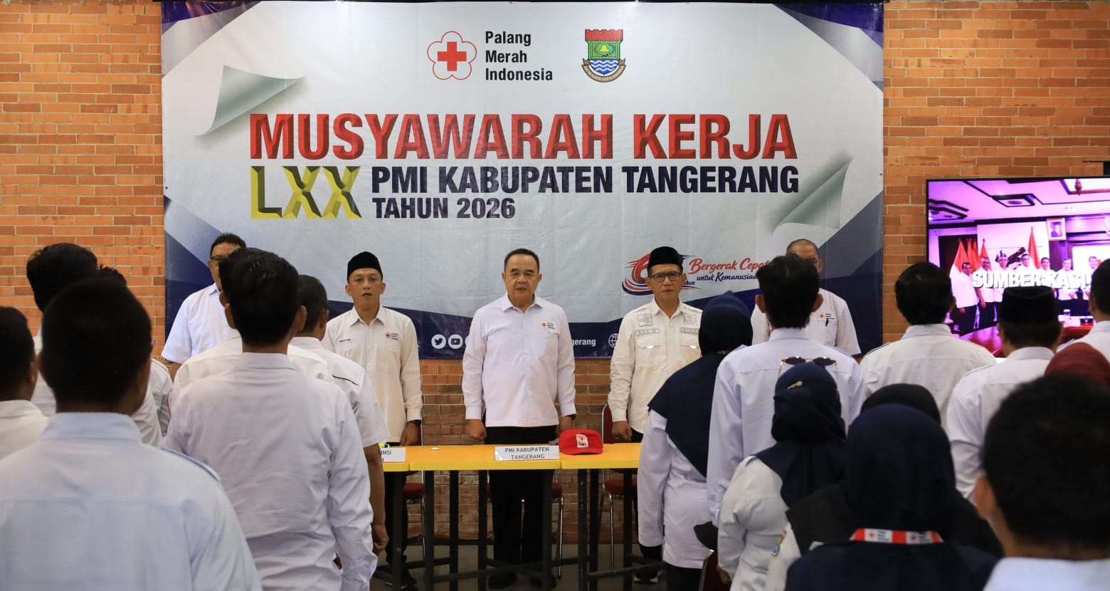 Muker ke-70 PMI Kabupaten Tangerang menegaskan fokus 2026: peningkatan layanan kemanusiaan, Volunteer Park Solear, UTD & SiDoni.