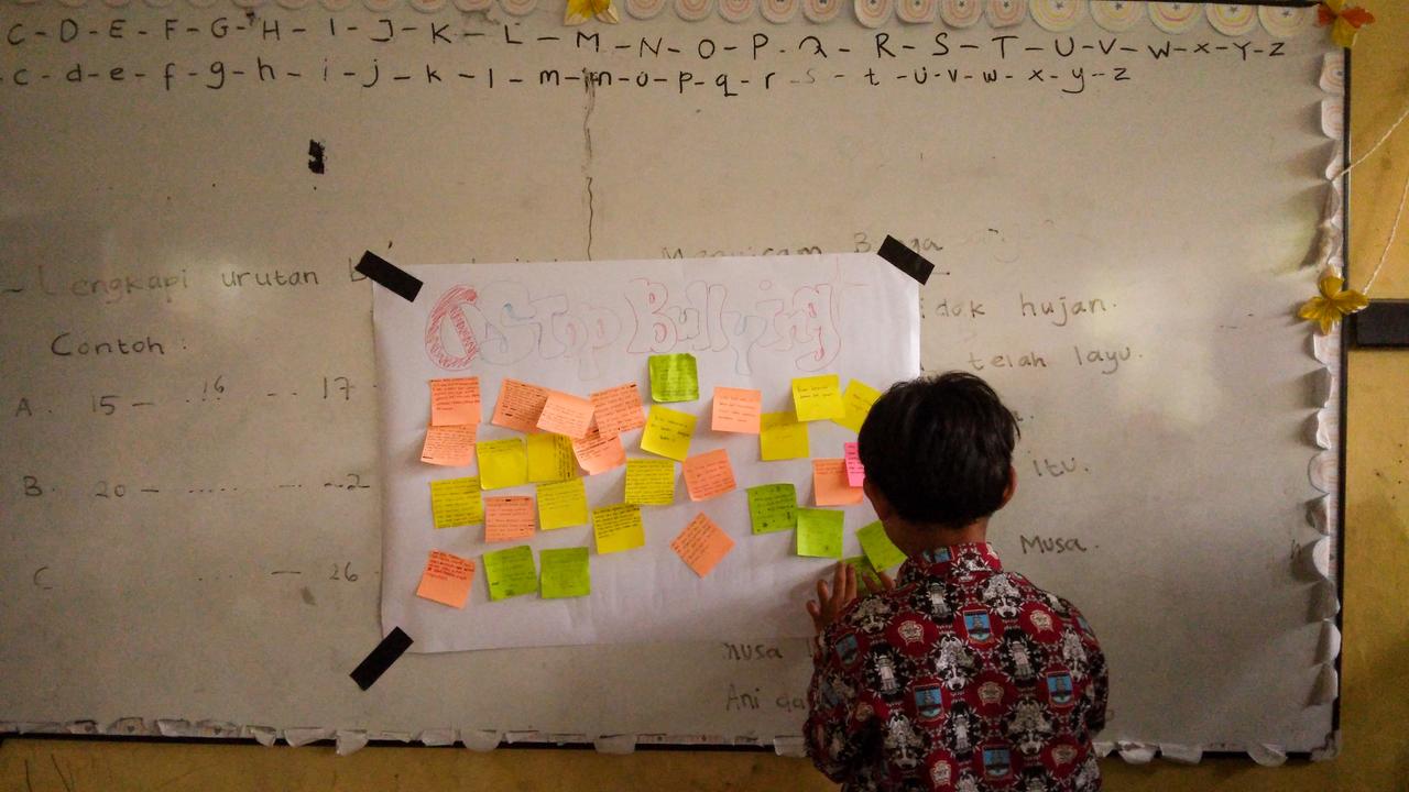 Mahasiswa KKM 68 UNTIRTA menggelar penyuluhan anti-bullying di SDN Sempu dan Mangkunegara untuk ciptakan sekolah ramah anak.