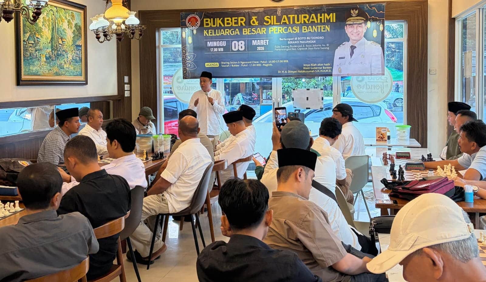Percasi Banten gelar buka puasa dan silaturahmi, dorong lahirnya grandmaster baru lewat pembinaan catur berkelanjutan.