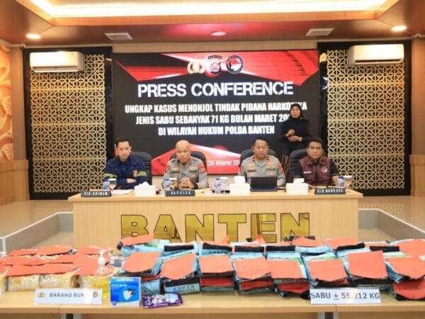 Kasus Narkoba Besar di Merak, Polisi Amankan 71 Kg Sabu dan 3 Tersangka
